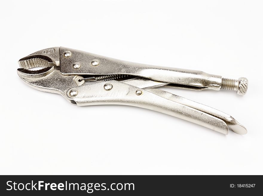 Pliers adjustable on a white background