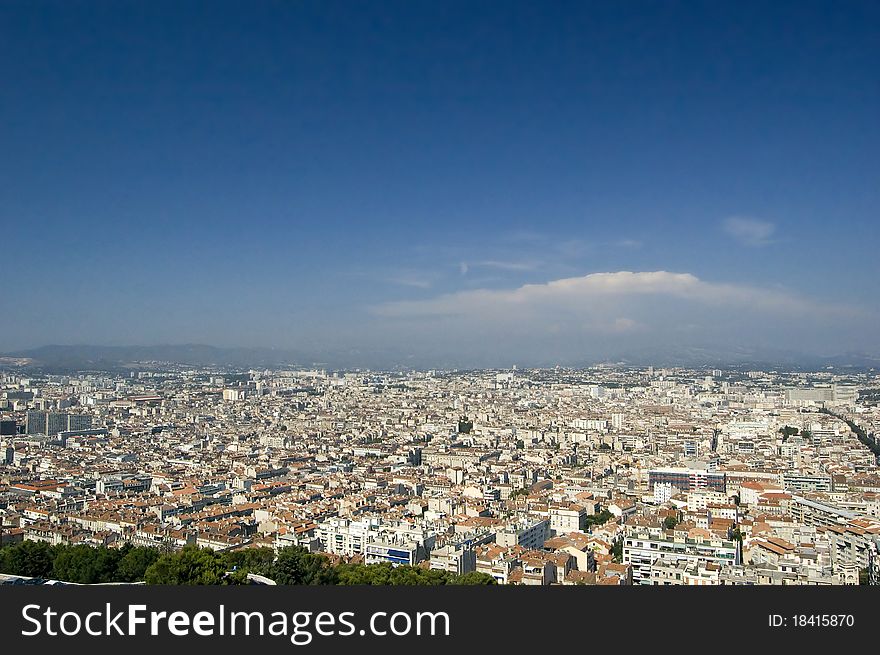 View from Notre-Dame de la Garde on Marseille