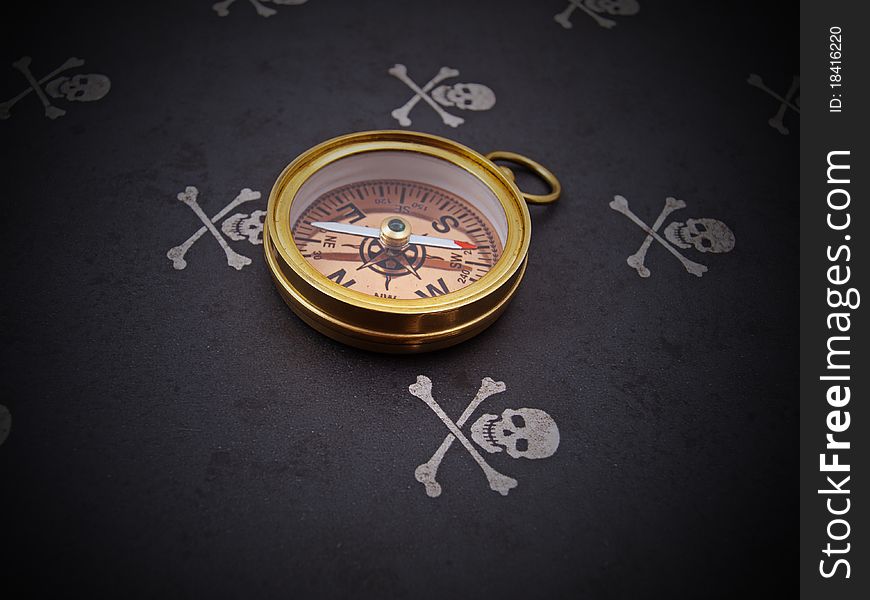 Photo of a copper compass