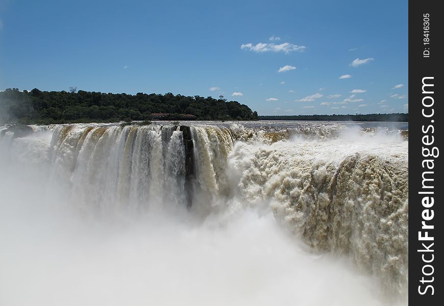 Iguassu Falls - view of devil's throat from the argentinian side.