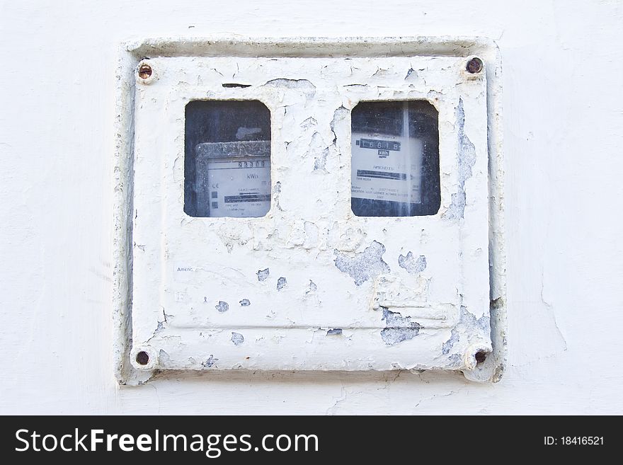 Electric box on one of the old fasades.