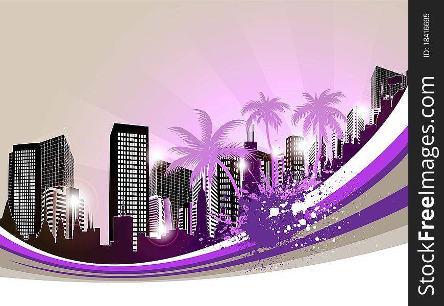 Cityscape background for your advert text