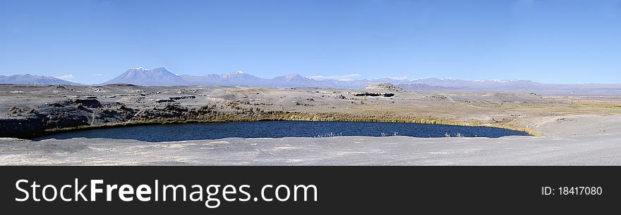 Laguna Inca Coya, a spring undetermined depth in the Atacama Desert of Chile. Laguna Inca Coya, a spring undetermined depth in the Atacama Desert of Chile