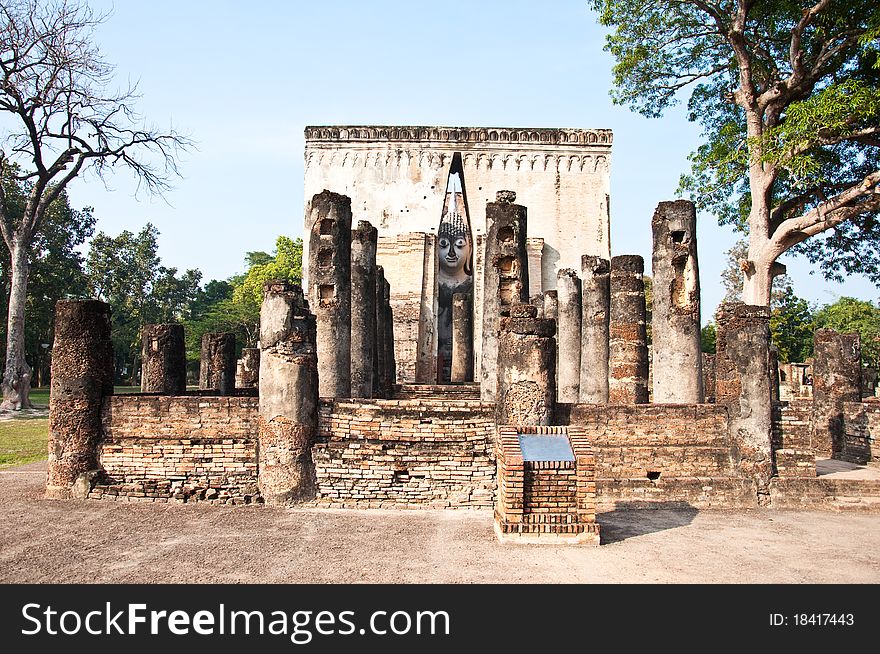 landscape of ajana wat chum sukhothai history park. landscape of ajana wat chum sukhothai history park