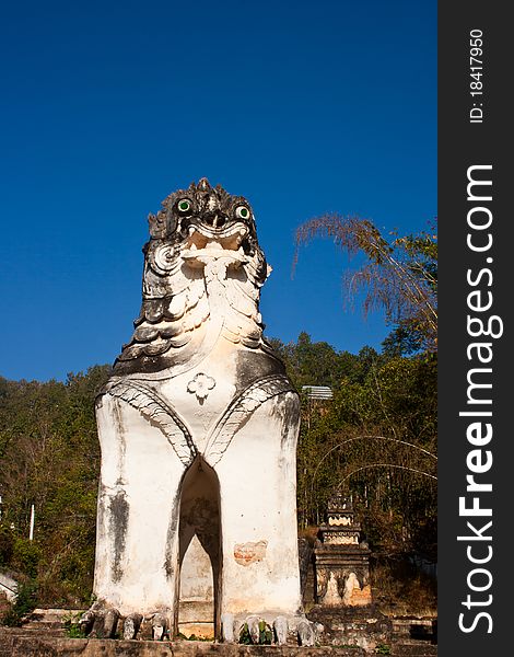 Lion statue in maehongson,Thailand