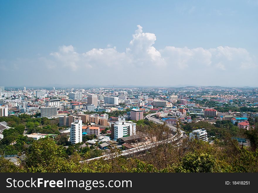 Pattaya City with cloud.