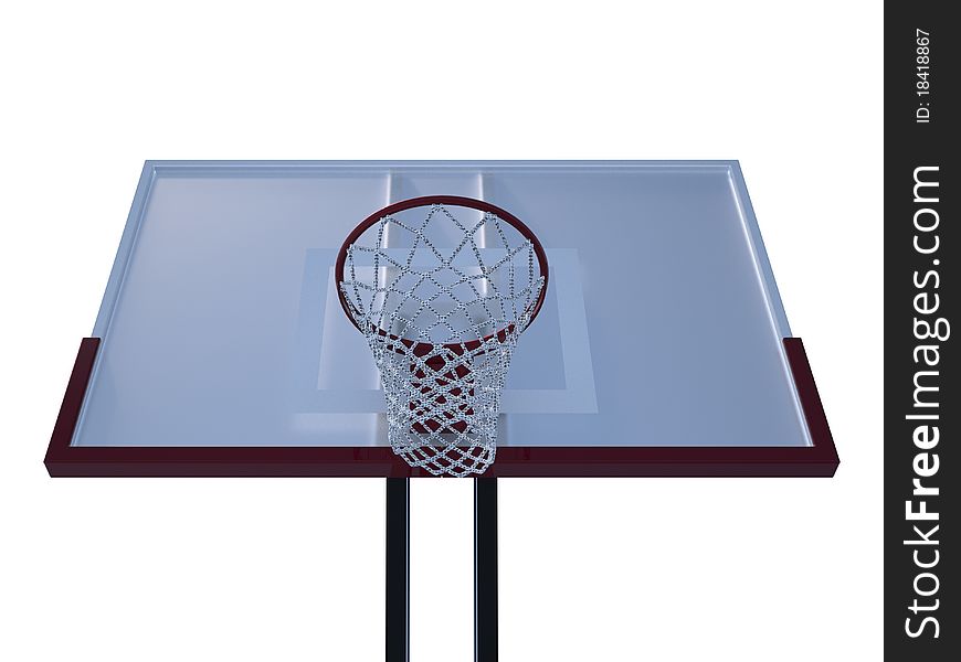 Basketball basket on a board