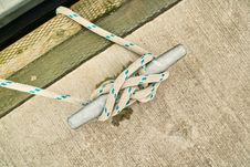 Rope Tied In Cleat Hitch Royalty Free Stock Photo Rope Tied In Cleat Hitch Royalty Free Stock Photo