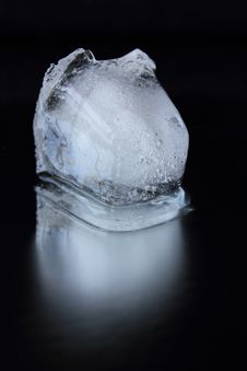 Ice With Steam Stock Photo