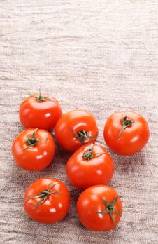 Tomato On A Old Fabric Royalty Free Stock Photos Tomato On A Old Fabric Royalty Free Stock Photos