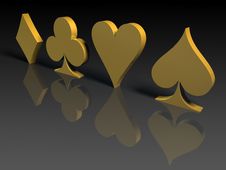 Golden Card Symbols Stock Photos Golden Card Symbols Stock Photos
