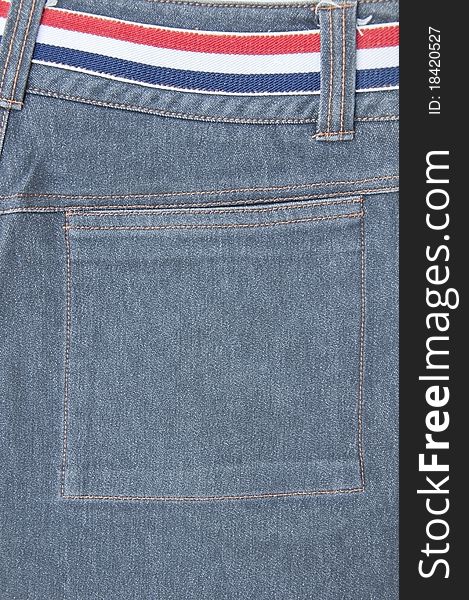 Back pocket of jeans