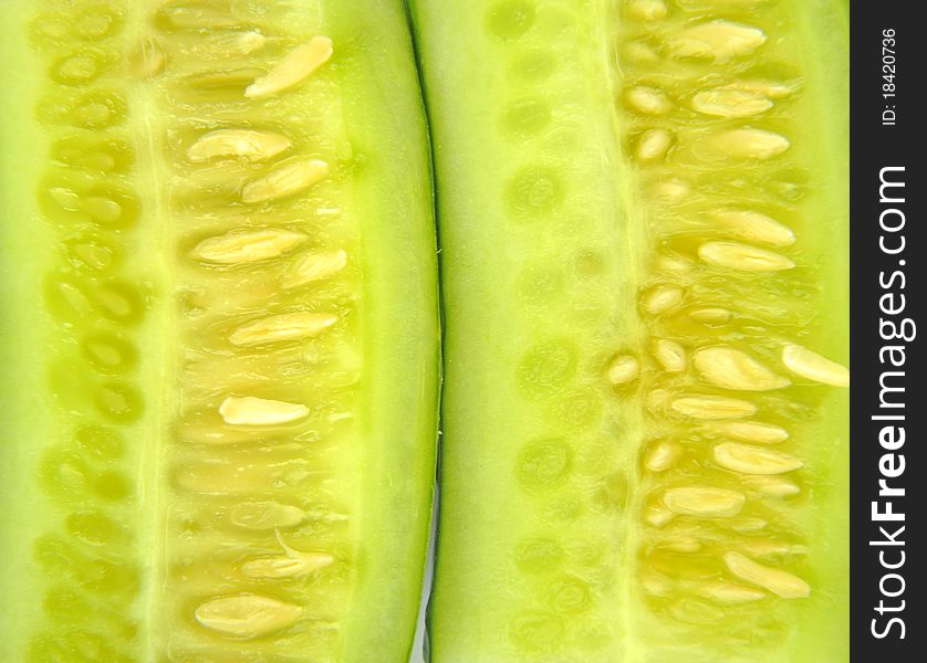 Close-up of cucumber slices background