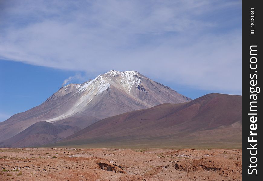 A volcano in Uyuni, Bolivia