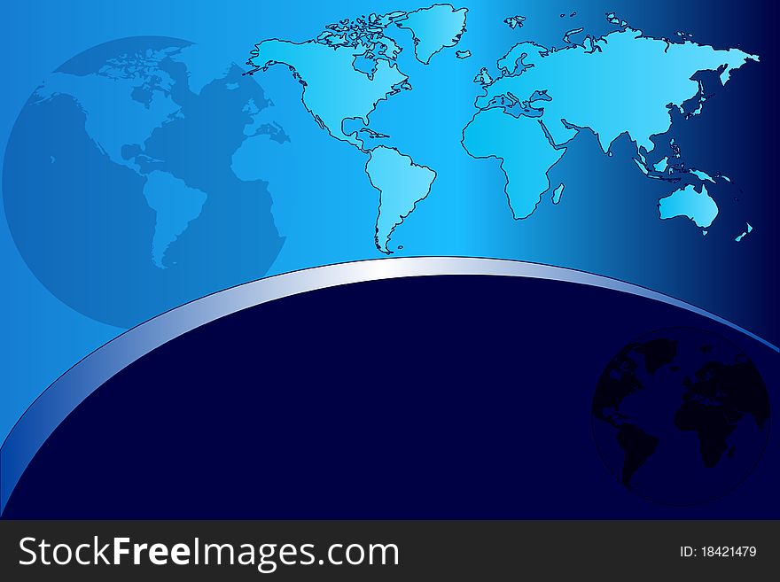 Gradient background with an image of the earth. Gradient background with an image of the earth