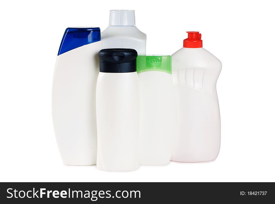 Plastic bottle isolated on a white background