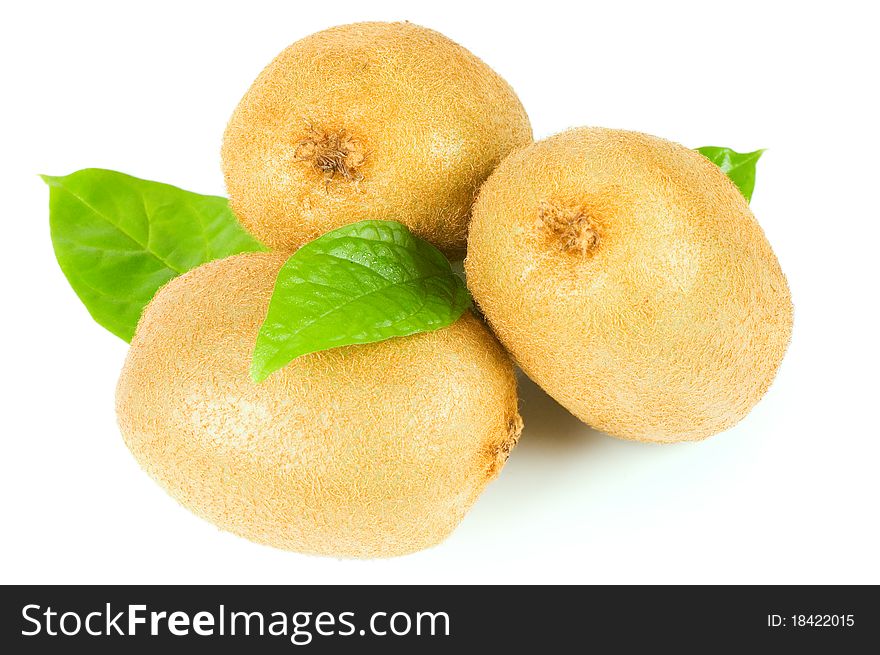 Fresh kiwi isolated on white background