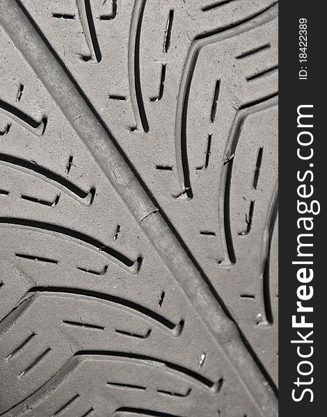 Detail of a tyre texture