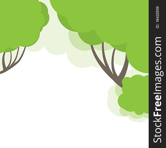 Abstract background with tree green. Vector illustration