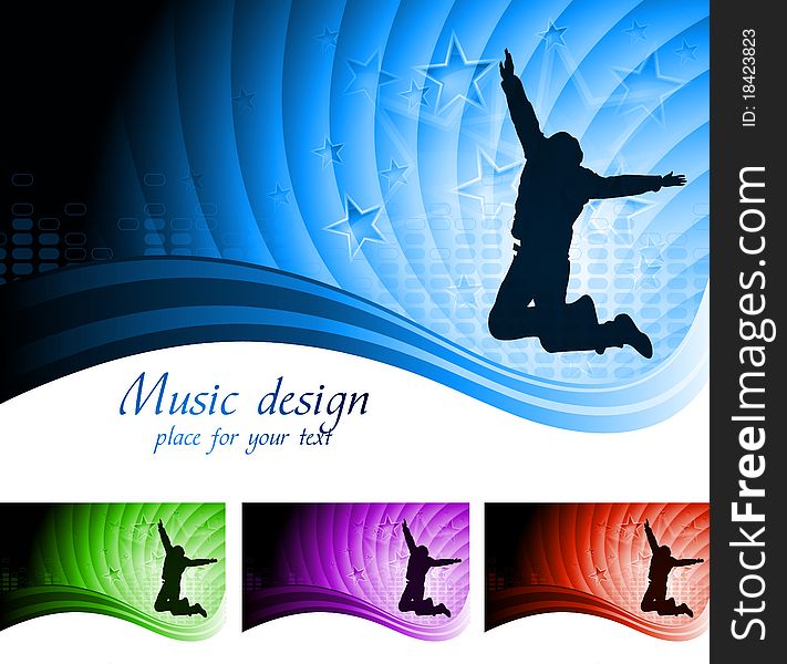 Vector illustration of abstract music design. Eps 10. Vector illustration of abstract music design. Eps 10