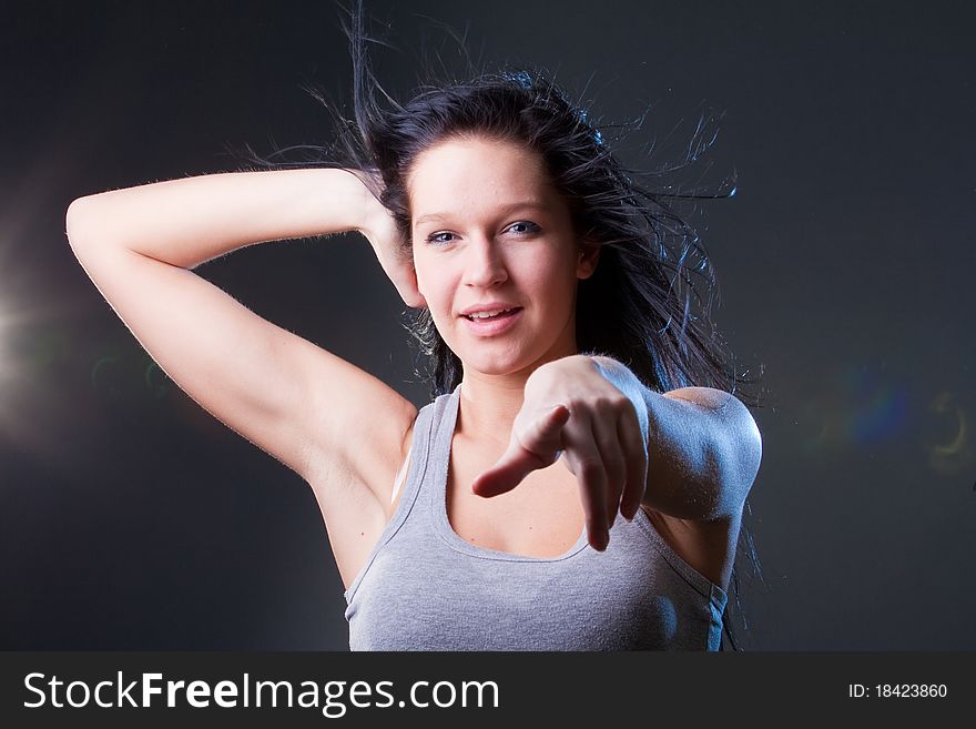 Girl enjoys music