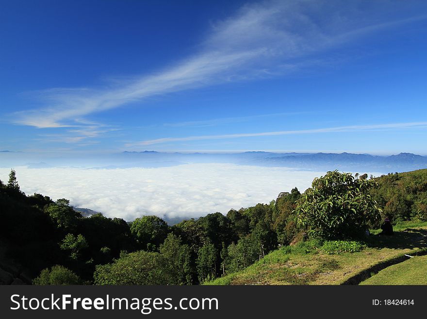 The north area in Thailand must have sea of mist