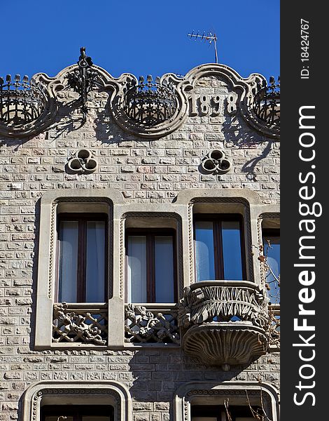 Traditional architecture in Barcelona, Spain. Traditional architecture in Barcelona, Spain