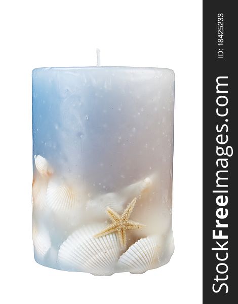 Candle With Seashells