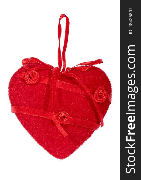 Two Decorative Heart Made Of Red Velvet