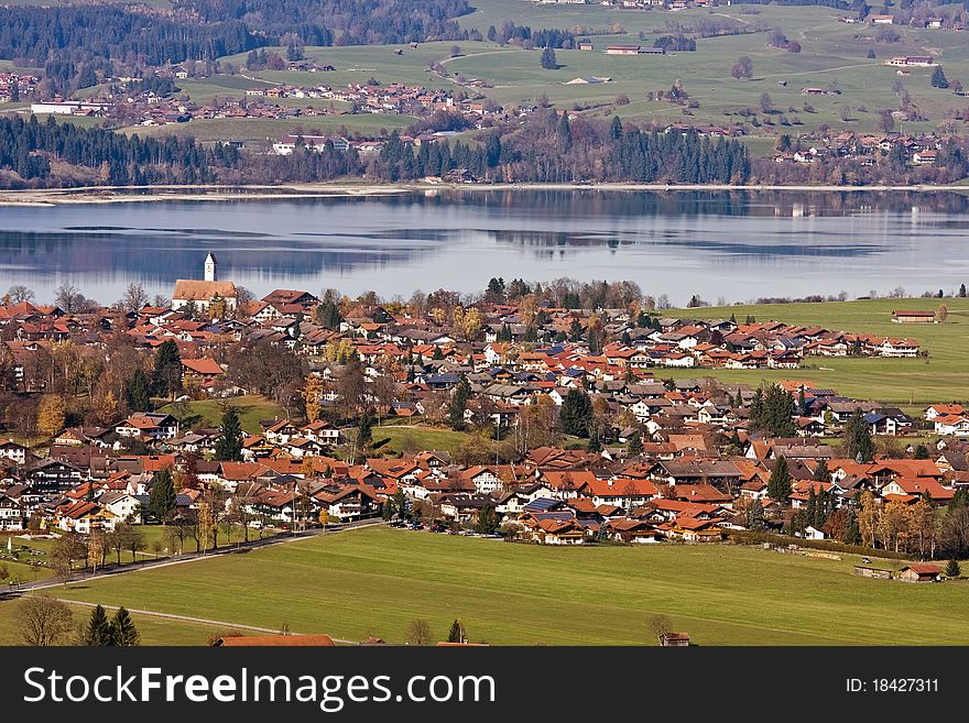 Village in the mountains of Bavaria, Germany. Village in the mountains of Bavaria, Germany