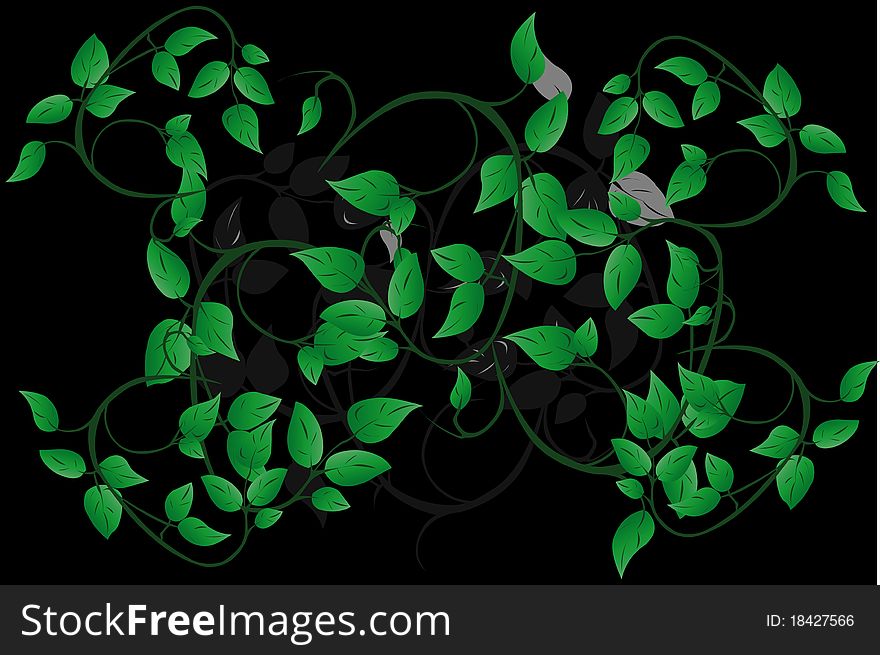 Vector illustration of pattern from leaves