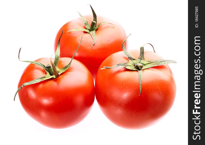 Red tomato. Isolated on white background
