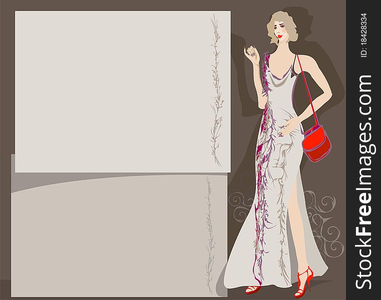 The invitation to purchases. Insert the text - and inform the information for fashionable ladies. My illustrations - a vector The different graphics are all on separate layers so they can easily be moved or edited individually. The invitation to purchases. Insert the text - and inform the information for fashionable ladies. My illustrations - a vector The different graphics are all on separate layers so they can easily be moved or edited individually.