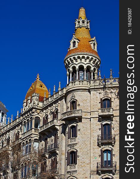 Traditional architecture in Barcelona, Spain. Traditional architecture in Barcelona, Spain