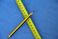 Meter And Pencil Stock Photos