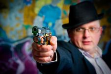 Man Aiming With Gun Royalty Free Stock Photos Man Aiming With Gun Royalty Free Stock Photos