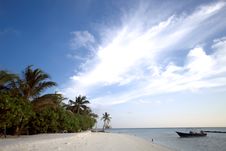 White Sand Beach And Blue Blue Sky Stock Photography White Sand Beach And Blue Blue Sky Stock Photography