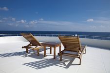 Deck Chair On Cruising Ship Royalty Free Stock Photography Deck Chair On Cruising Ship Royalty Free Stock Photography