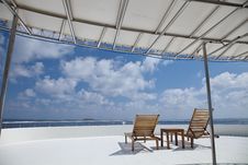 Deck Chair On Cruising Ship Royalty Free Stock Images Deck Chair On Cruising Ship Royalty Free Stock Images