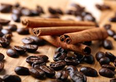 Cinnamon With Coffee Beans Stock Images Cinnamon With Coffee Beans Stock Images
