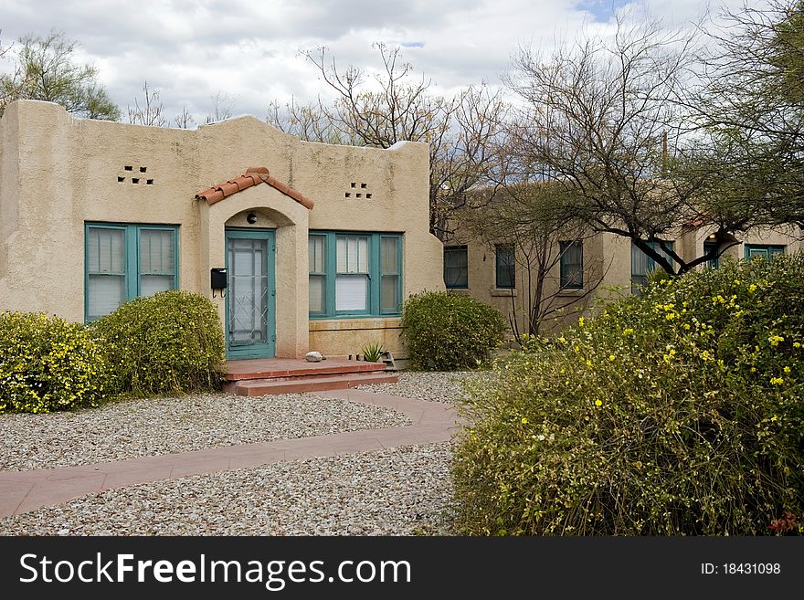 Adobe house in Tucson, Arizona. Adobe house in Tucson, Arizona