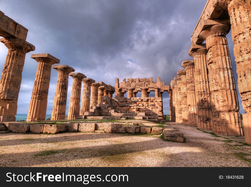 High Dynamic Range image of the temples of Selinunte. High Dynamic Range image of the temples of Selinunte