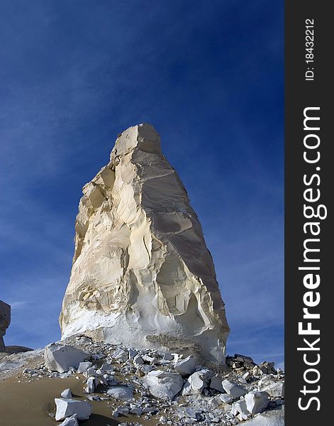 White rock formation in the White desert of Egypt. White rock formation in the White desert of Egypt.