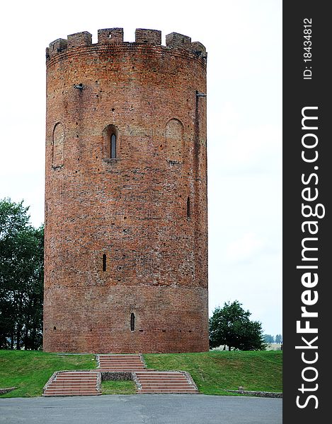 View of old tower in east Europe in Belarus. View of old tower in east Europe in Belarus