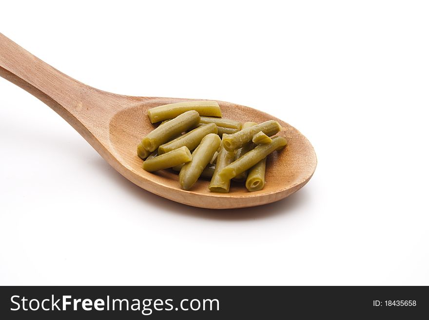 Cut beans and onto cook spoons