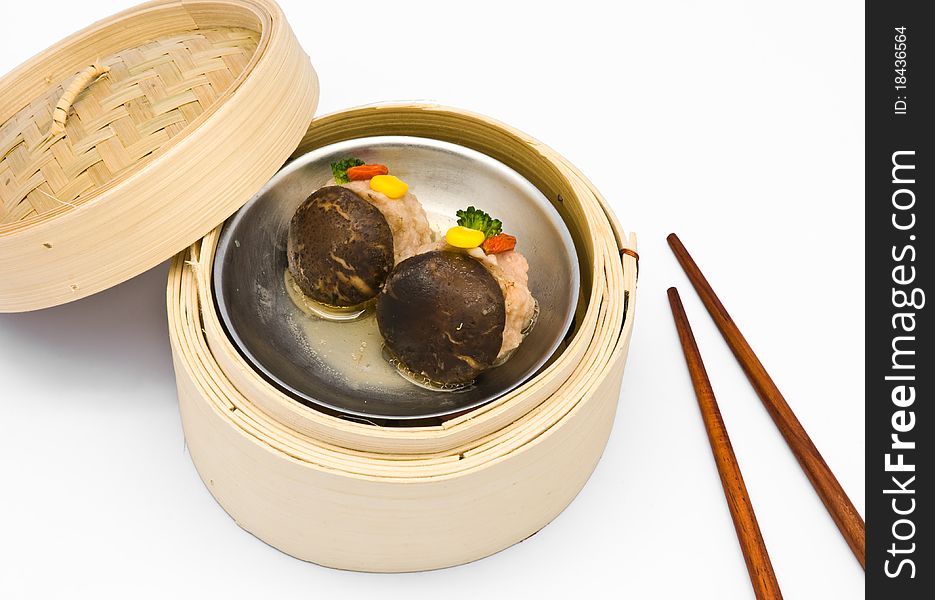 Chinese steamed dimsum Mushrooms
