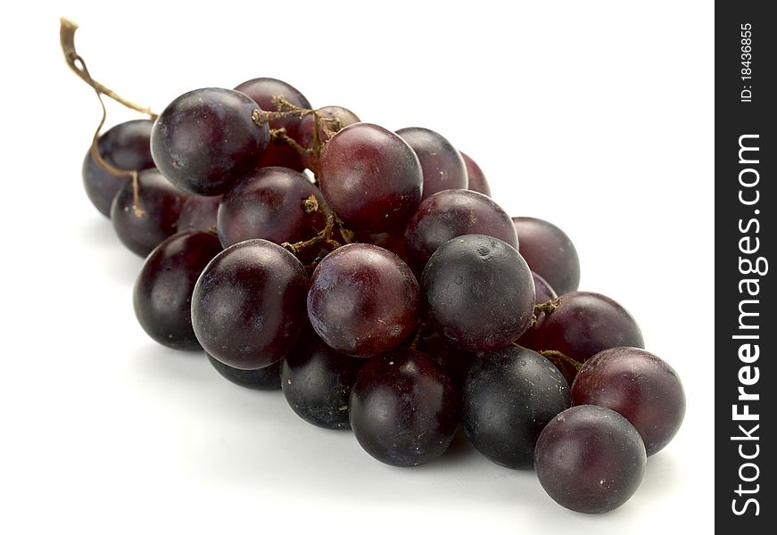 Bunch of black grapes isolated