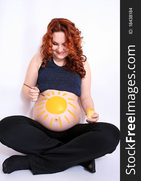 Happy Pregnant Female