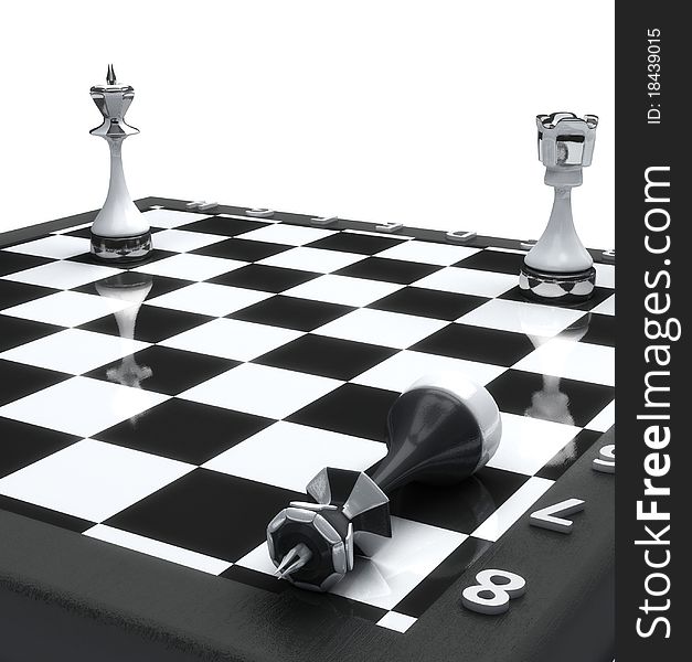 King chess mate - 3d picture