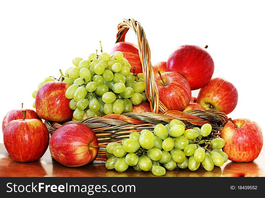 Red apples and grapes